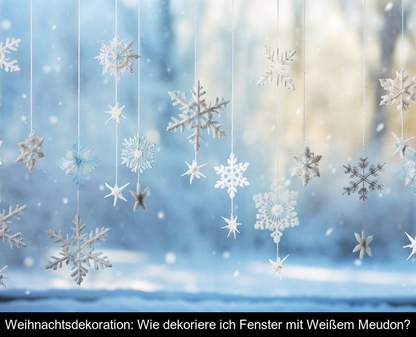 Weihnachtsdekoration: Wie Dekoriere Ich Fenster Mit Weißem Meudon?