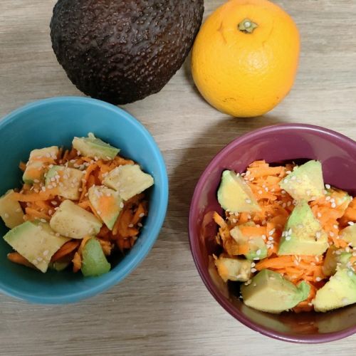Vitaminsalat mit Karotte, Orange und Avocado: ein einfaches Rezept für den Winter